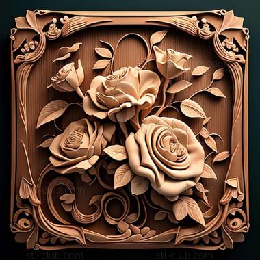 3D model roses (STL)